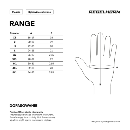 Rękawice motocyklowe REBELHORN RANGE BLACK