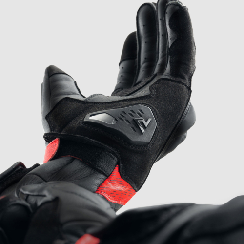 Rękawice motocyklowe REBELHORN VIPER BLACK/GREY/FLUO RED