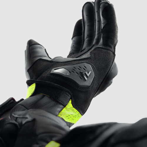 Rękawice motocyklowe REBELHORN VIPER BLACK/GREY/FLUO YELLOW