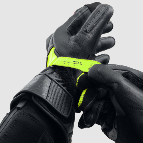 Rękawice motocyklowe REBELHORN VIPER BLACK/GREY/FLUO YELLOW