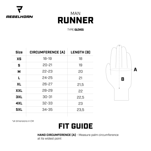 Rękawice motocyklowe REBELHORN RUNNER BLACK