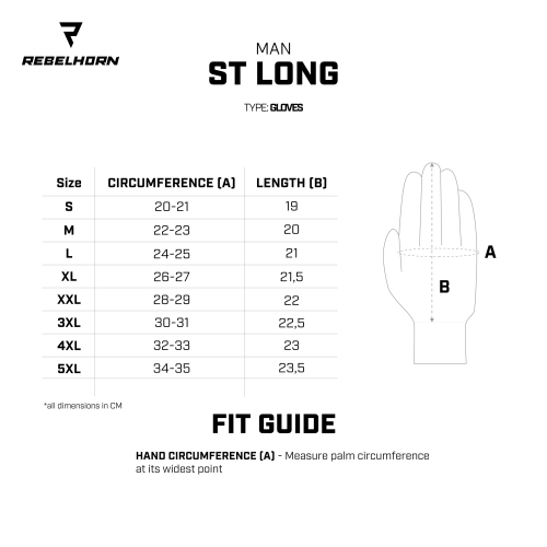 Rękawice motocyklowe REBELHORN ST LONG BLACK/GREY
