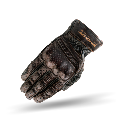 Rękawice motocyklowe krótkie SHIMA AVIATOR DARK BROWN