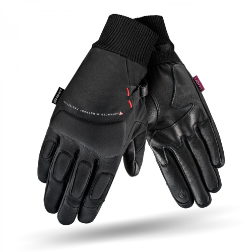Rękawice motocyklowe damskie z membraną SHIMA OSLO WIND LADY BLACK