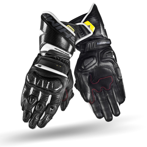 Rękawice motocyklowe sportowe SHIMA RS-2 BLACK/WHITE