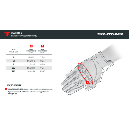 Rękawice motocyklowe krótkie SHIMA CALIBER BROWN