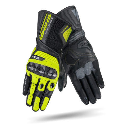 Rękawice motocyklowe wentylowane sportowe SHIMA STR-2 VENT FLUO