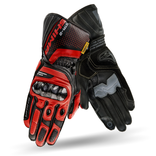 Rękawice motocyklowe sportowe SHIMA STR-2 BLACK/RED