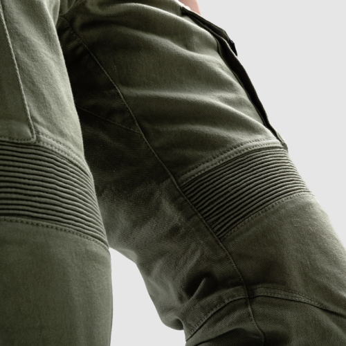 Spodnie motocyklowe bojówki OZONE FASTER TAPERED FIT OLIVE