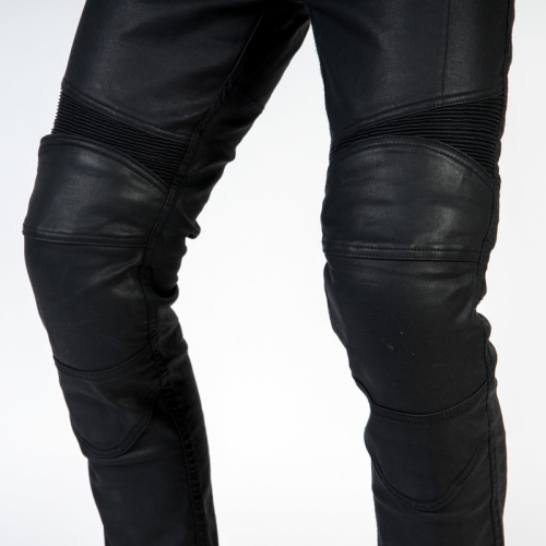 Spodnie motocyklowe jeans damskie OZONE ROXY LADY WAXED BLACK
