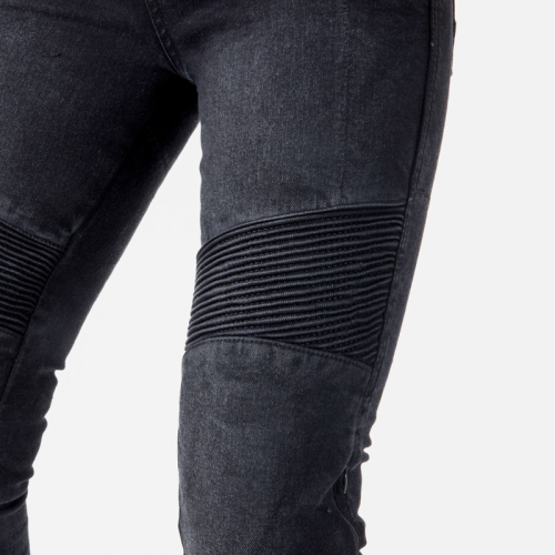 Spodnie motocyklowe jeans damskie OZONE AGNESS II LADY WASHED BLACK
