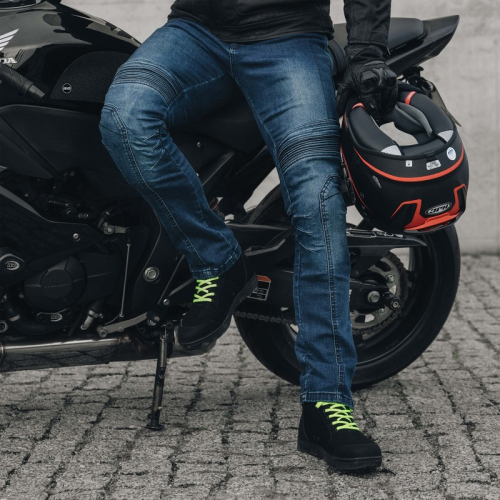 Spodnie motocyklowe jeans OZONE HORNET II WASHED BLUE