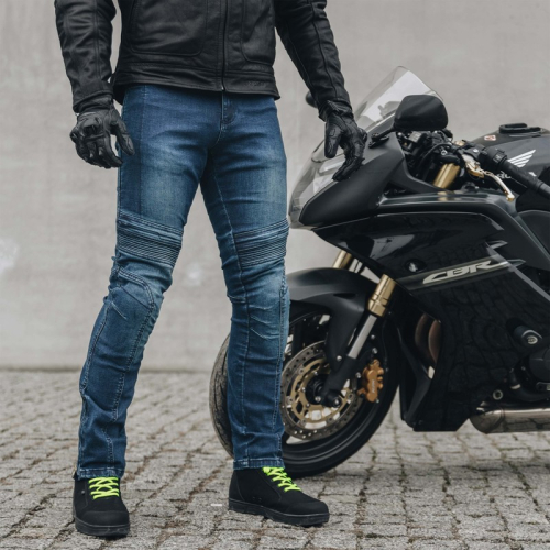 Spodnie motocyklowe jeans OZONE HORNET II WASHED BLUE