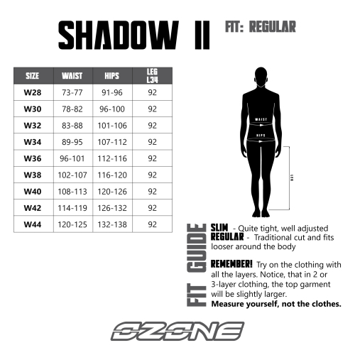 Spodnie motocyklowe bojówki OZONE SHADOW II WASHED BLACK