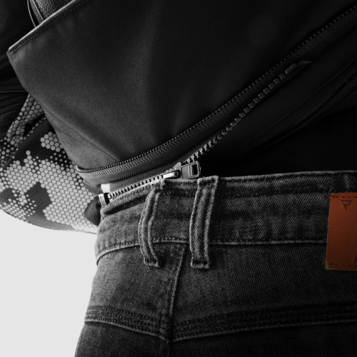 Spodnie motocyklowe jeans REBELHORN BRONCO Washed Black MONOLAYER