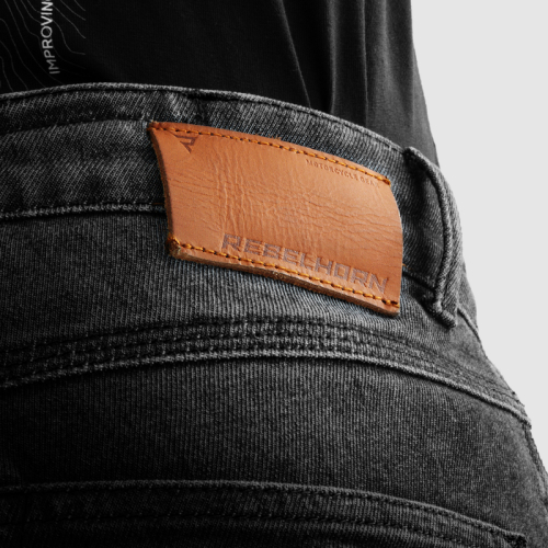 Spodnie motocyklowe jeans REBELHORN BRONCO Washed Black MONOLAYER