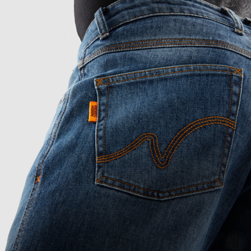 Spodnie motocyklowe jeans REBELHORN BRONCO Washed Blue MONOLAYER