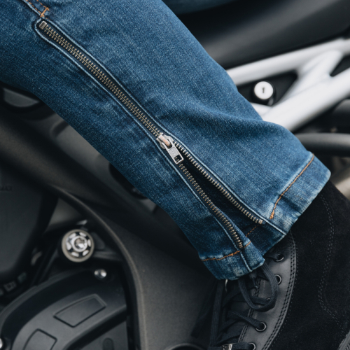Spodnie motocyklowe jeans REBELHORN HAWK III Regular Fit Washed Blue