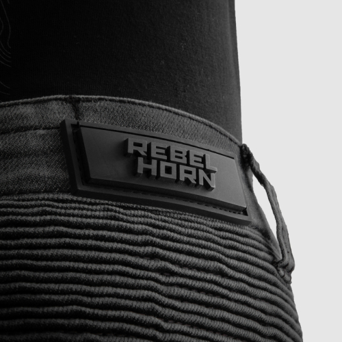Spodnie motocyklowe jeans REBELHORN REVOLT Black MONOLAYER