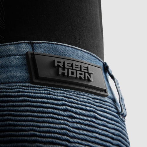 Spodnie motocyklowe jeans REBELHORN REVOLT Washed Blue MONOLAYER