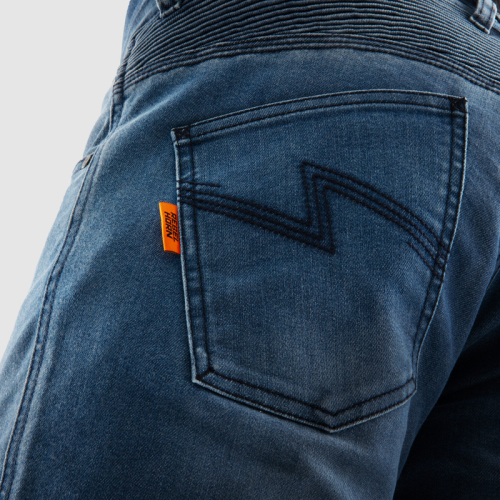 Spodnie motocyklowe jeans REBELHORN REVOLT Washed Blue MONOLAYER