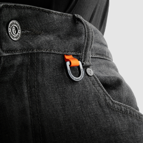 Spodnie motocyklowe jeans REBELHORN VANDAL WASHED BLACK MONOLAYER