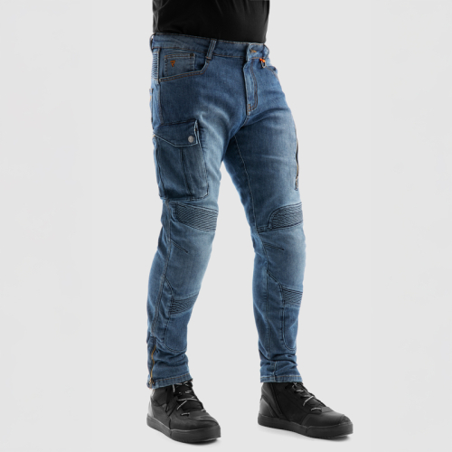 Spodnie motocyklowe jeans REBELHORN VANDAL WASHED BLUE MONOLAYER