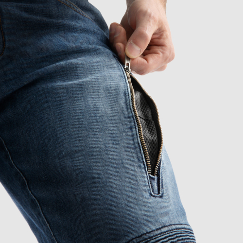 Spodnie motocyklowe jeans REBELHORN VANDAL WASHED BLUE MONOLAYER