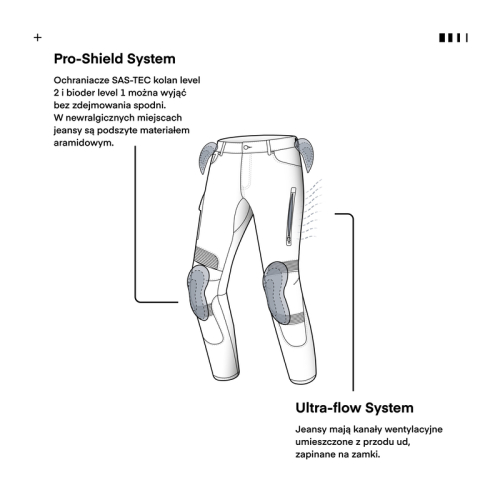 Spodnie motocyklowe jeans REBELHORN VANDAL DENIM BLACK