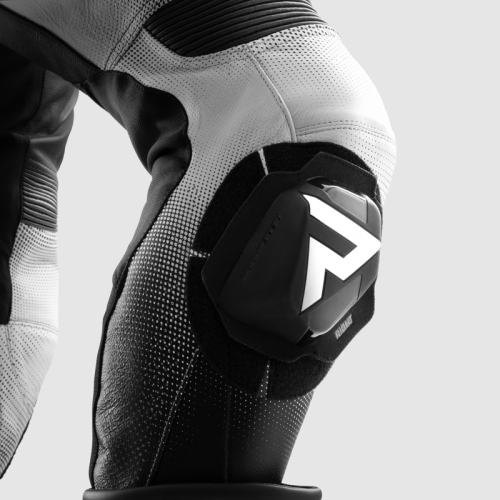 Spodnie motocyklowe skórzane sportowe REBELHORN INFERNO BLACK/WHITE