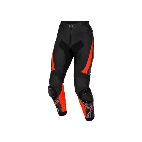 Spodnie motocyklowe skórzane sportowe SECA SRS II FLUO RED/CAMO