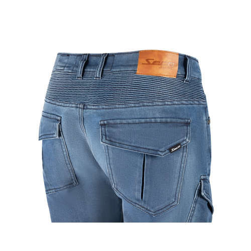Spodnie motocyklowe jeans bojówki SECA SQUADRON BLUE