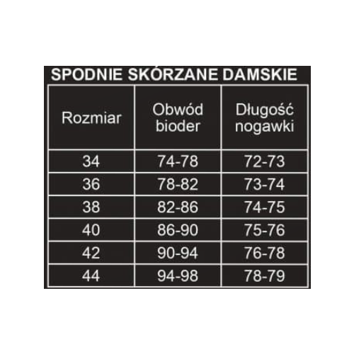 Spodnie motocyklowe skórzane sportowe damskie SECA SRS II LADY BLACK/WHITE